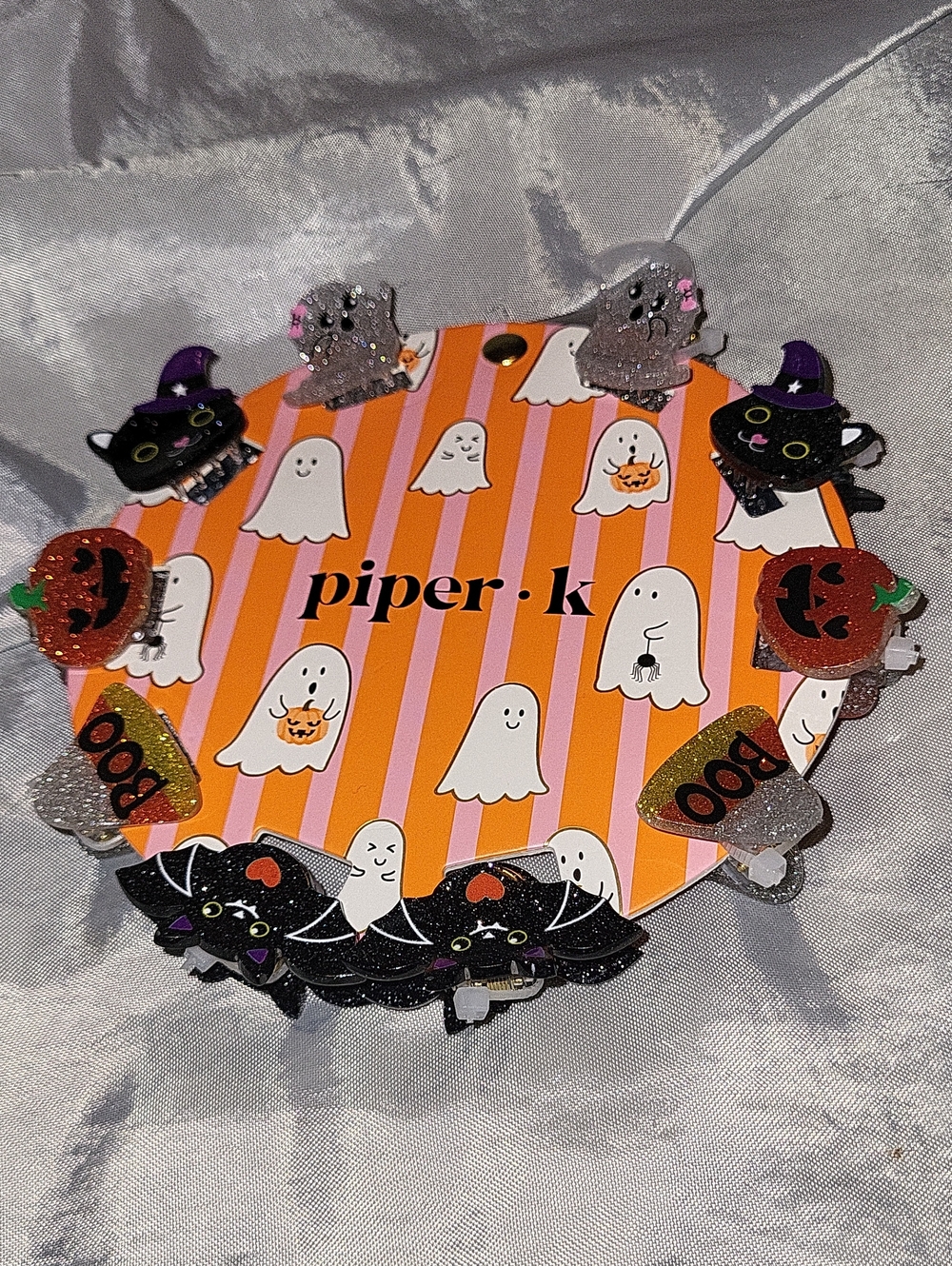 Halloween hairclips ghost bat Jack o'lantern